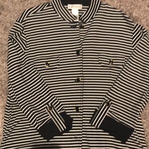 Black/white striped jacket